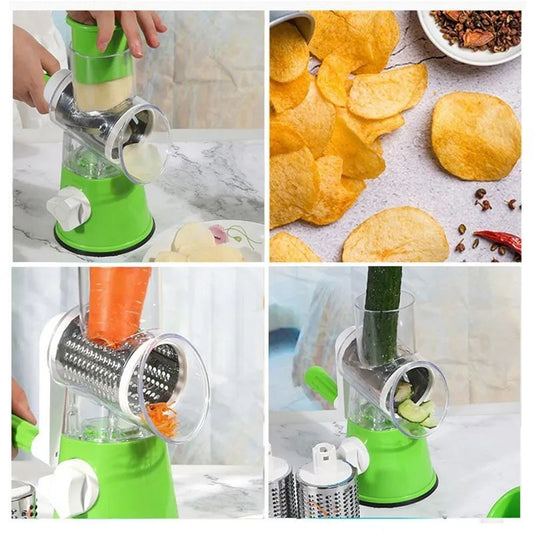 Multi-Functional Tabletop Drum Grater I Manual Vegetable Cutter Slicer & Grater | Chopper